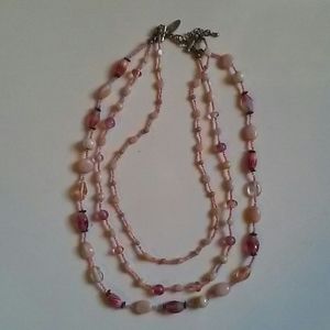 3 Strand Beaded Necklace